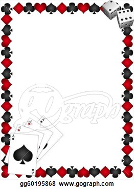 Cards With Border On A White Background  Clipart Drawing Gg60195868