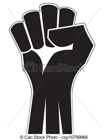 Clenched Fist Hand Vector  Victory Revolt Concept  Revolution    