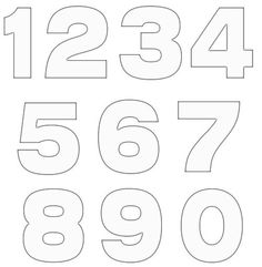 Clip Art Numbers 1 10 Separate   Clipart Numbers   Numbers Clipart