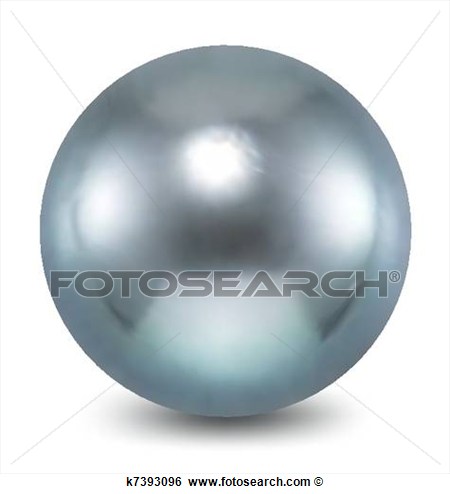 Clip Art Of Blue Pearl On A White Background  Vector K7393096   Search