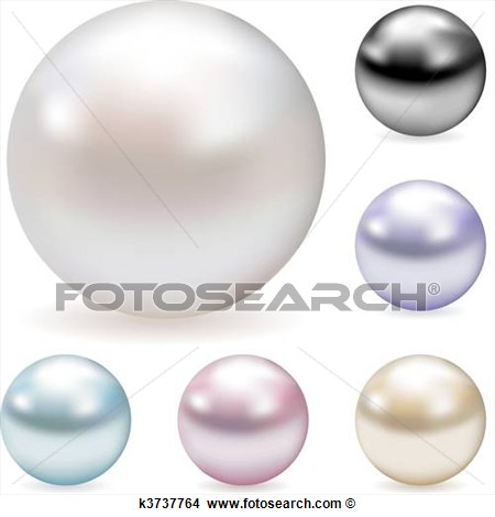 Clipart   Color Pearls  Fotosearch   Search Clip Art Illustration