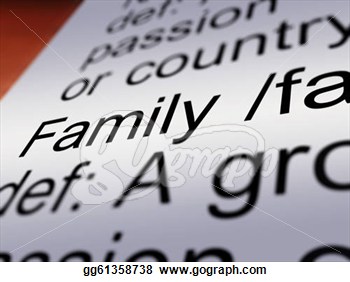 Clipart   Family Definition Closeup Showing Mom Dad Unity  Stock    