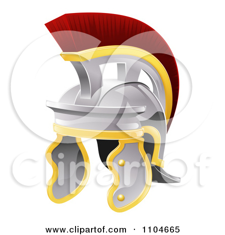 Clipart Happy Boy Roman Soldier With A Shield And Spear   Royalty Free