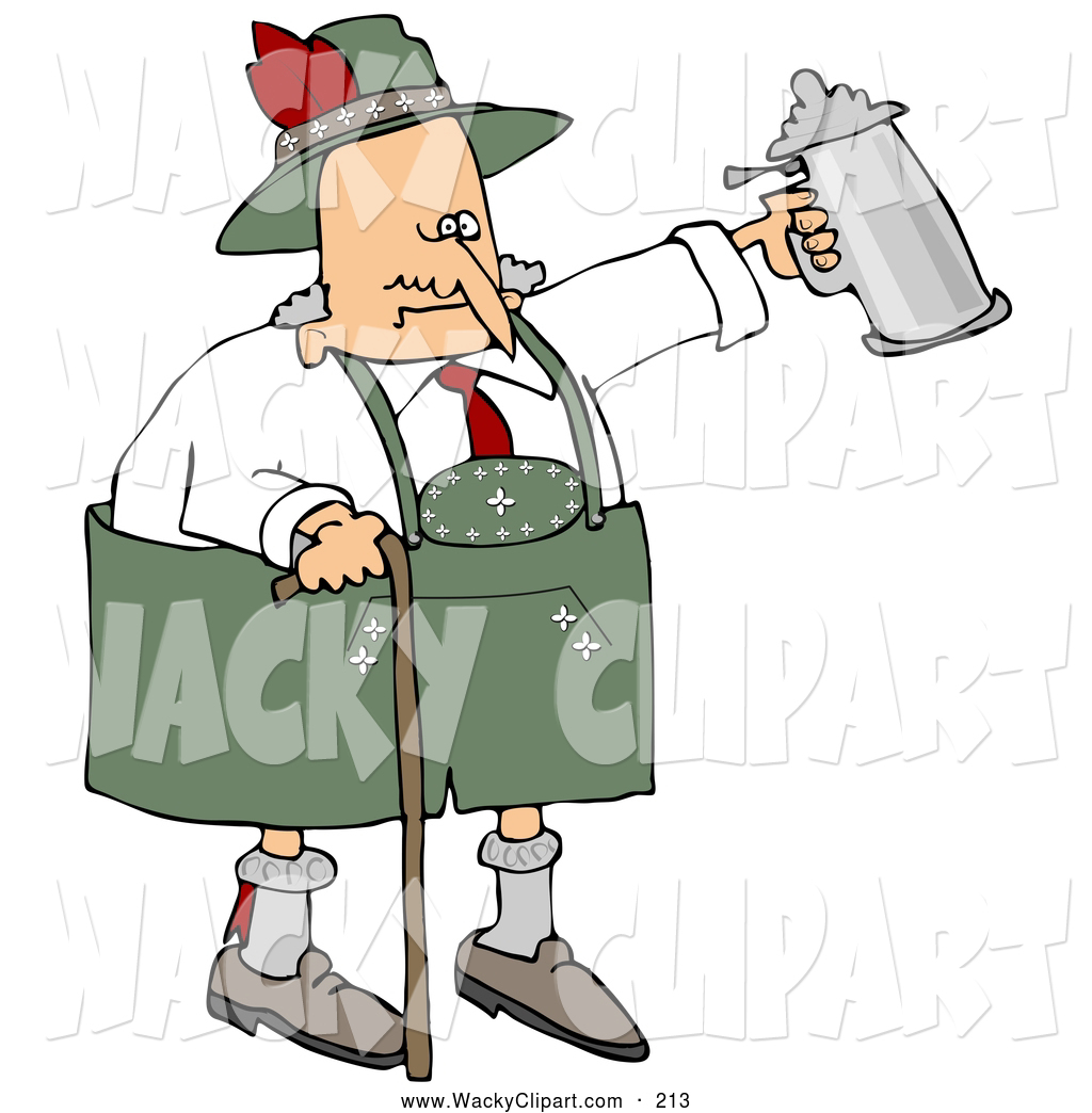 Clipart Of A Strange Drunk Old Senior Man Walking With A Cane And