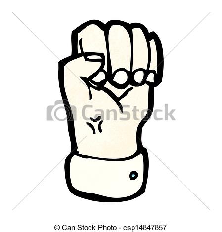 Clipart Vector Of Cartoon Clenched Fist Csp14847857   Search Clip Art    