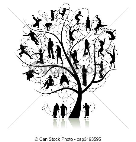 Clipart Vector Of Family Tree Relatives Csp3193595   Search Clip Art