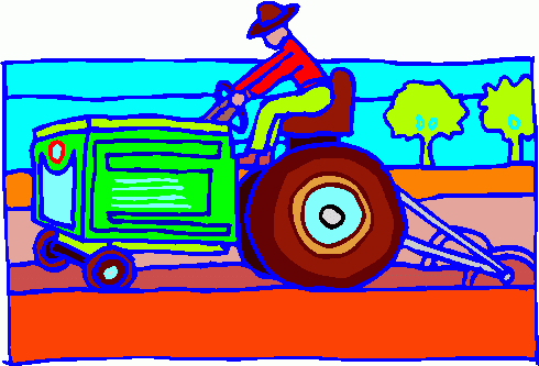 Farmer On Tractor 1 Clipart   Farmer On Tractor 1 Clip Art