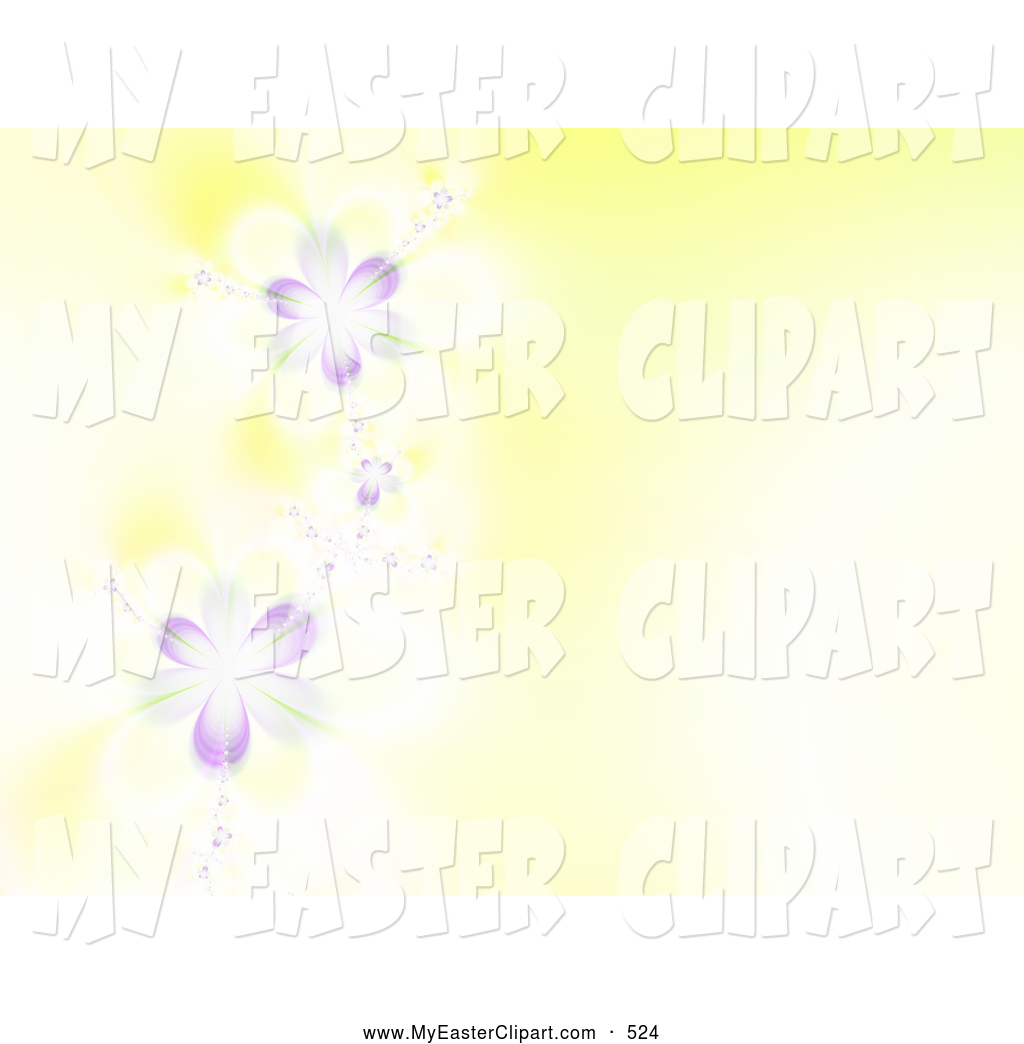 Flower Fractal Background With Copyspace Bright Horizontal Background