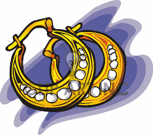 Gold Hoop Earrings With Pearls
