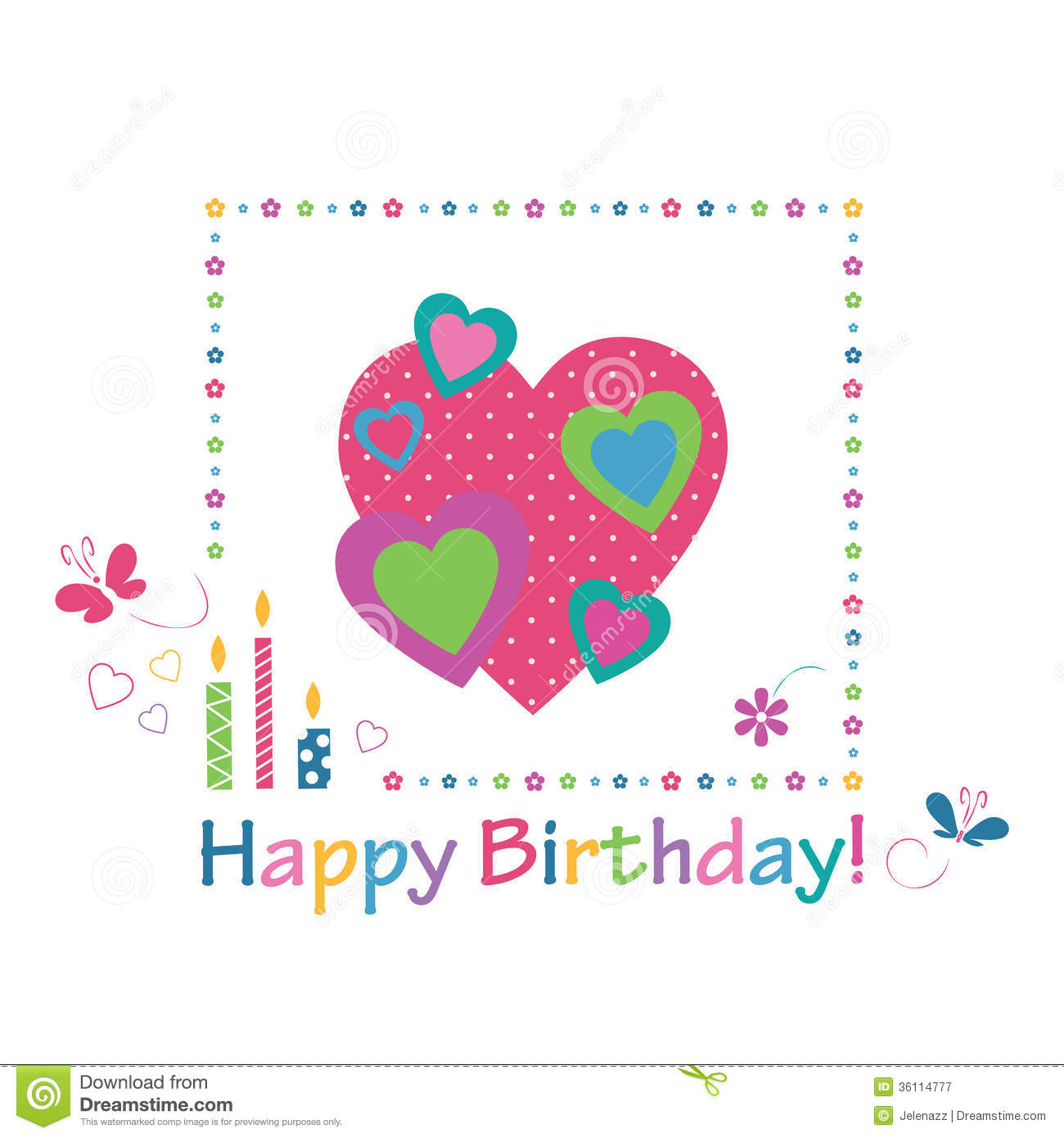 Happy Birthday Clipart Images Hearts Flowers And Butterflies Happy