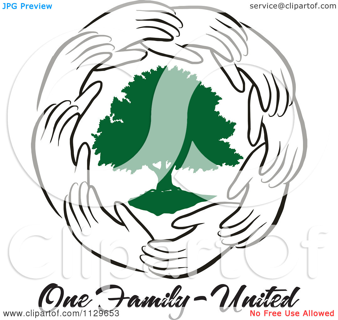     One Family United Text   Royalty Free Vector Clipart By Johnny Sajem