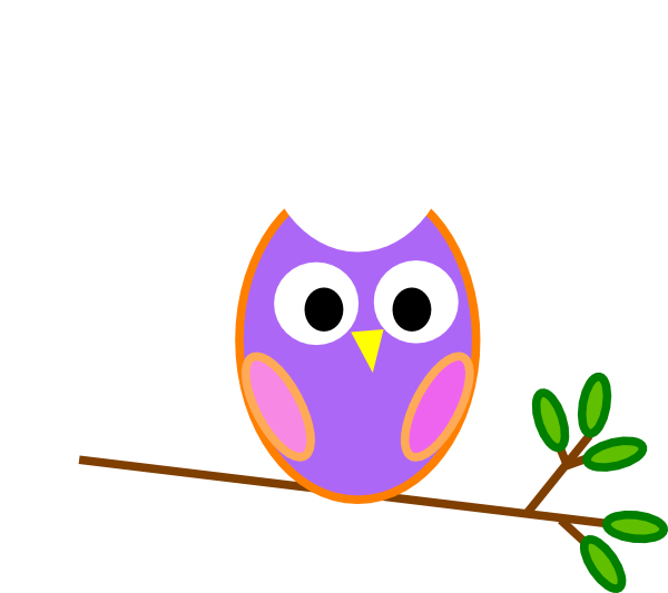 Pinkish Purple Owl Clip Art At Clker Com   Vector Clip Art Online
