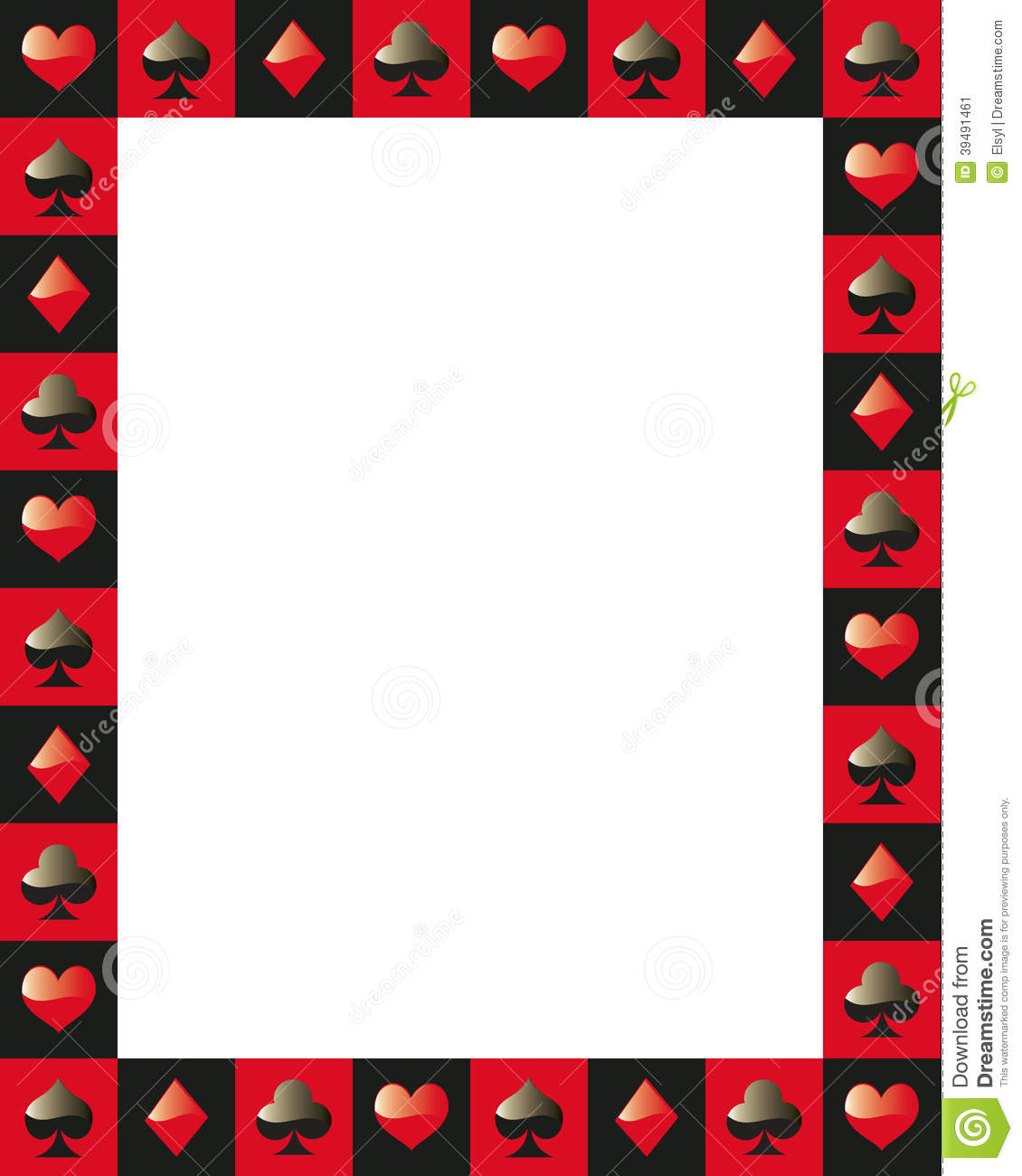 Poker Border Frame 3 Stock Vector   Image  39491461