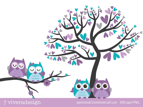 Purple Owl Clipart Owl Love Birds In Purple