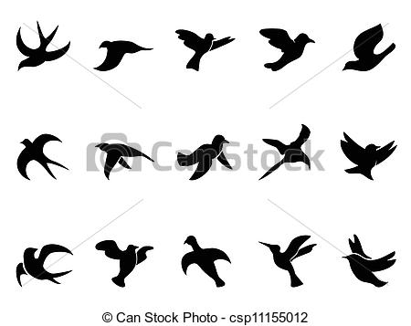 Simple Birds    Csp11155012   Search Clipart Illustration Drawings