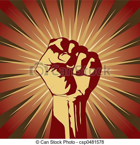 Stock Illustration Of Clenched Fist   A Clenched Fist Held High In