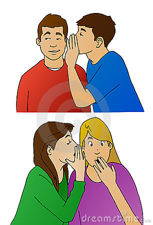 This Illustration Shows Young People Whispering To Each Other  Plenty