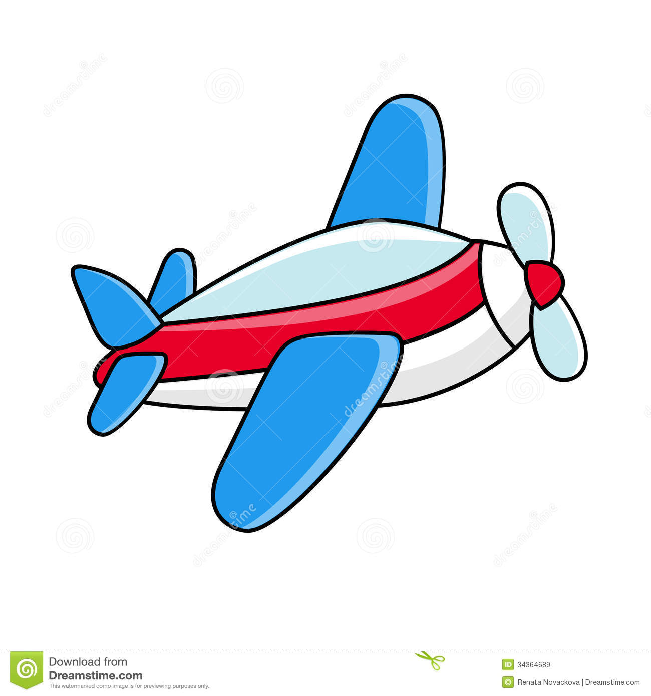 Toy Airplane Clipart Flying Airplane   Childrens