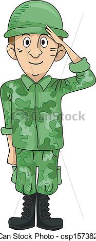 Vectors Illustration Of Soldier Salute   Illustration Of A Uniformed