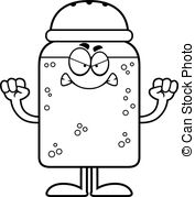 Angry Cartoon Salt   A Cartoon Illustration Of A Salt Shaker