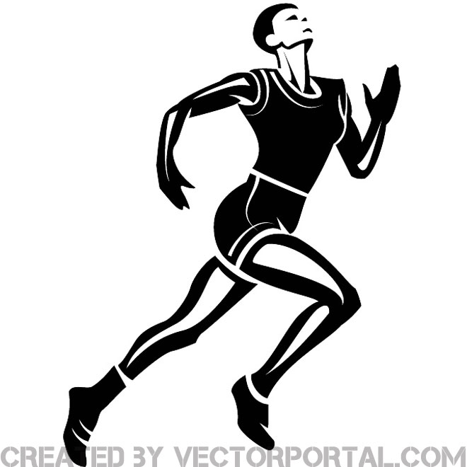 Athlete Runner Vector Image Eps