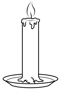 Cartoon Candle Step By Step Drawing Lesson