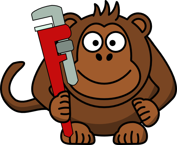 Cartoon Monkey With Wrench Clip Art At Clker Com   Vector Clip Art