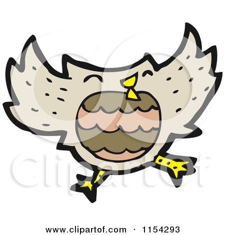 Cartoon Of A Thinking Owl   Royalty Free Vector Clipart By