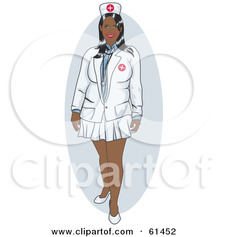 Clipart Illustration Of A Beautiful Nurse Woman In A Short Skirt By R
