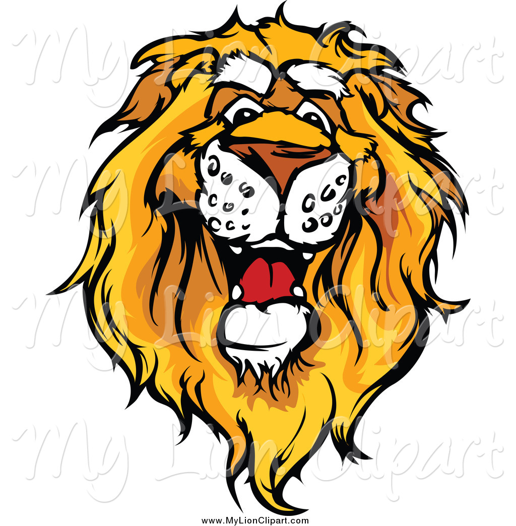 Clipart Of A Friendly Lion Face By Chromaco    576