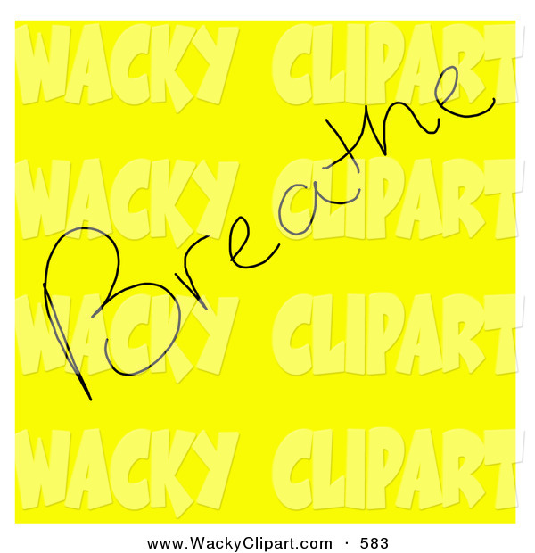 Clipart Of A Yellow Sticky Note With A Breathe Reminder Written On Top