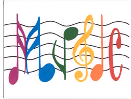 Colorful Music Notes Symbols