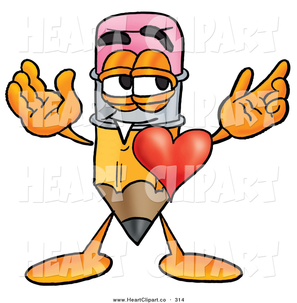 Heartclipart Co Design Clip Art Of A Romantic Pencil Mascot Cartoon    
