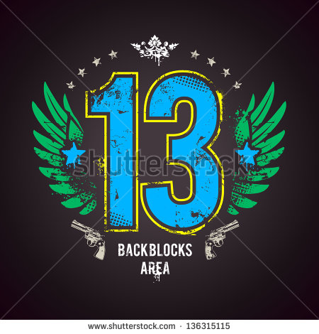Lucky Number 13 Clip Art Grunge Print With Lucky 13