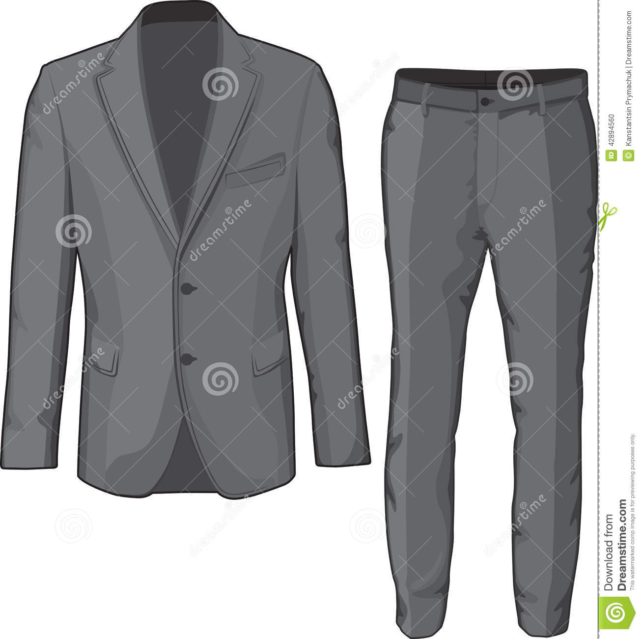 Male Clothing Suit Coat And Pants  Vector Stock Vector   Image