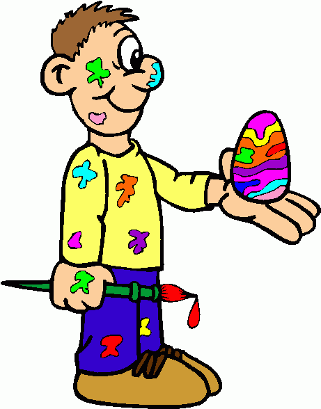 Man Painting Egg Clipart   Man Painting Egg Clip Art