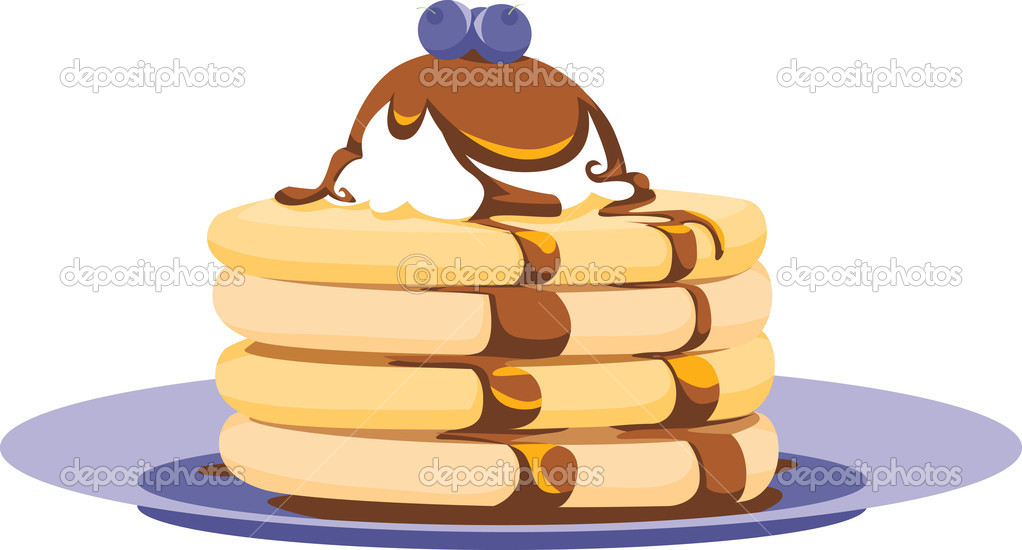 Pancake Stack Illustration   Stock Illustration