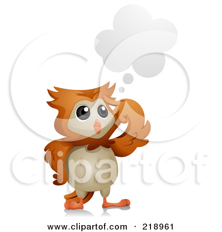 Royalty Free  Rf  Clipart Illustration Of A Cute Owl Thinking By Bnp