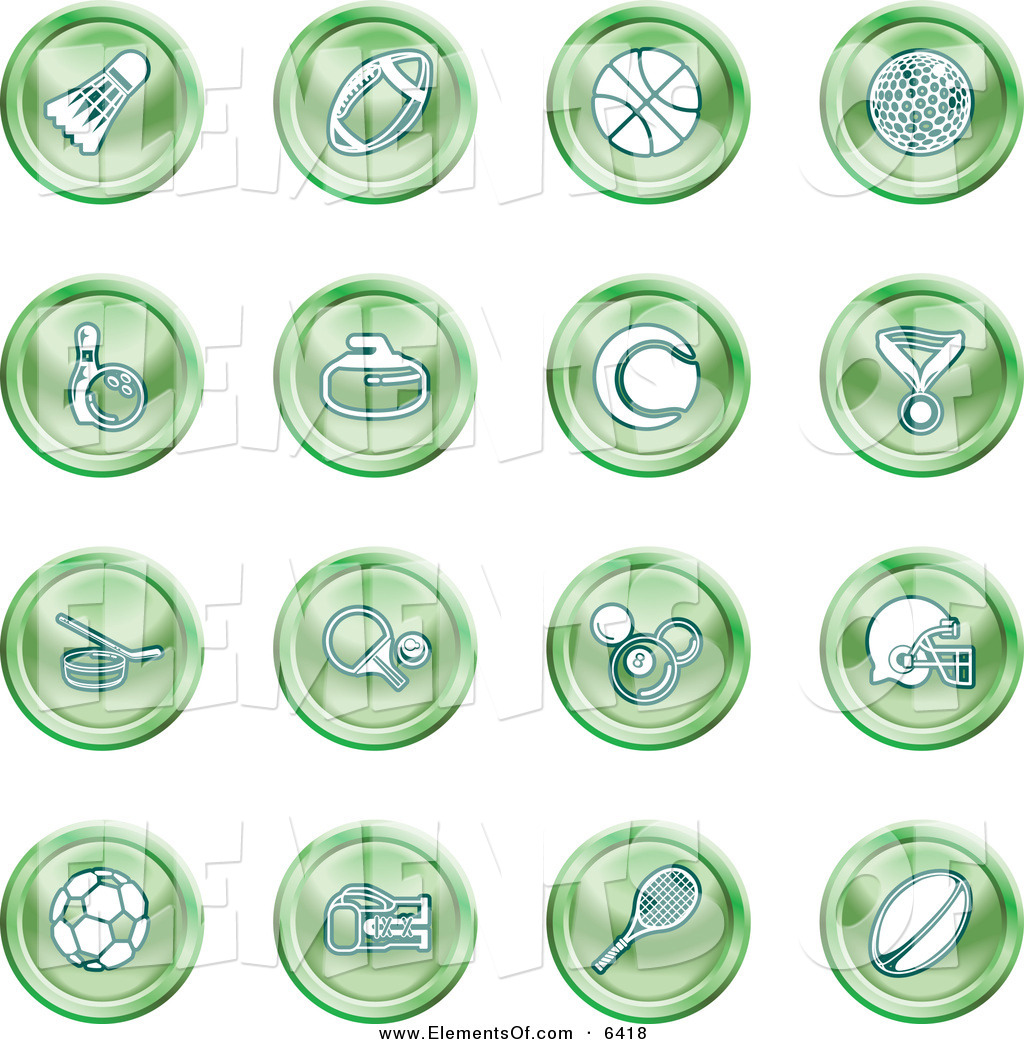 Royalty Free Vector Football Party Clip Art Icons