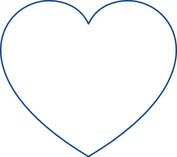 Triple Blue Heart Outline Clip Art Pictures To Pin On Pinterest