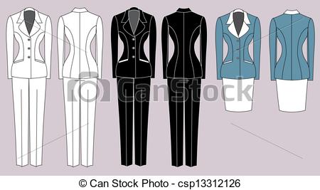 Vector   Women S Suits   Stock Illustration Royalty Free
