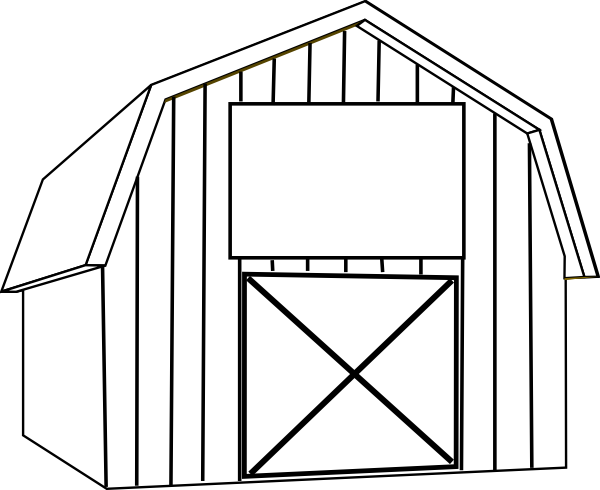 Black White Barn Clip Art At Clker Com   Vector Clip Art Online