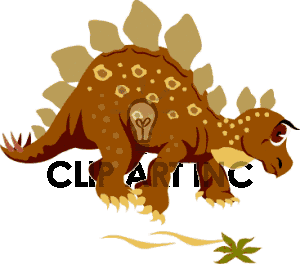 Brown Cartoon Dinosaur With Spots