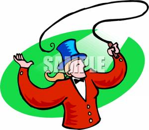 Clipart Image Of A Ringmaster With A Whip