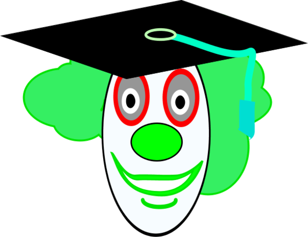 Clown School Graduate Vector Clipart