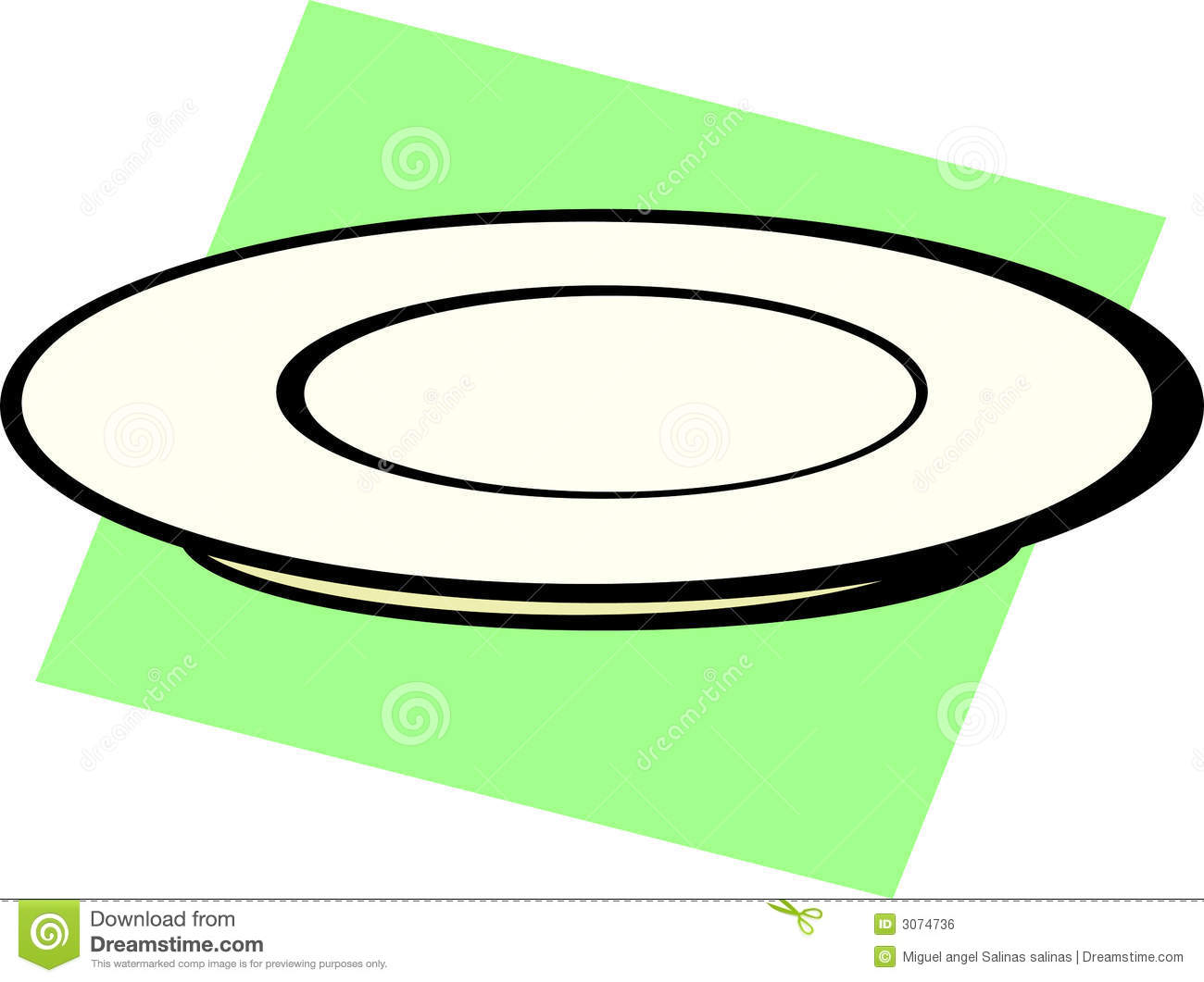 Dish Or Plate Vector Illustration Royalty Free Stock Image   Image