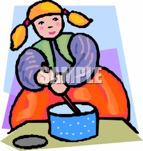 Girl Cooking Clipart Little Girl Cooking