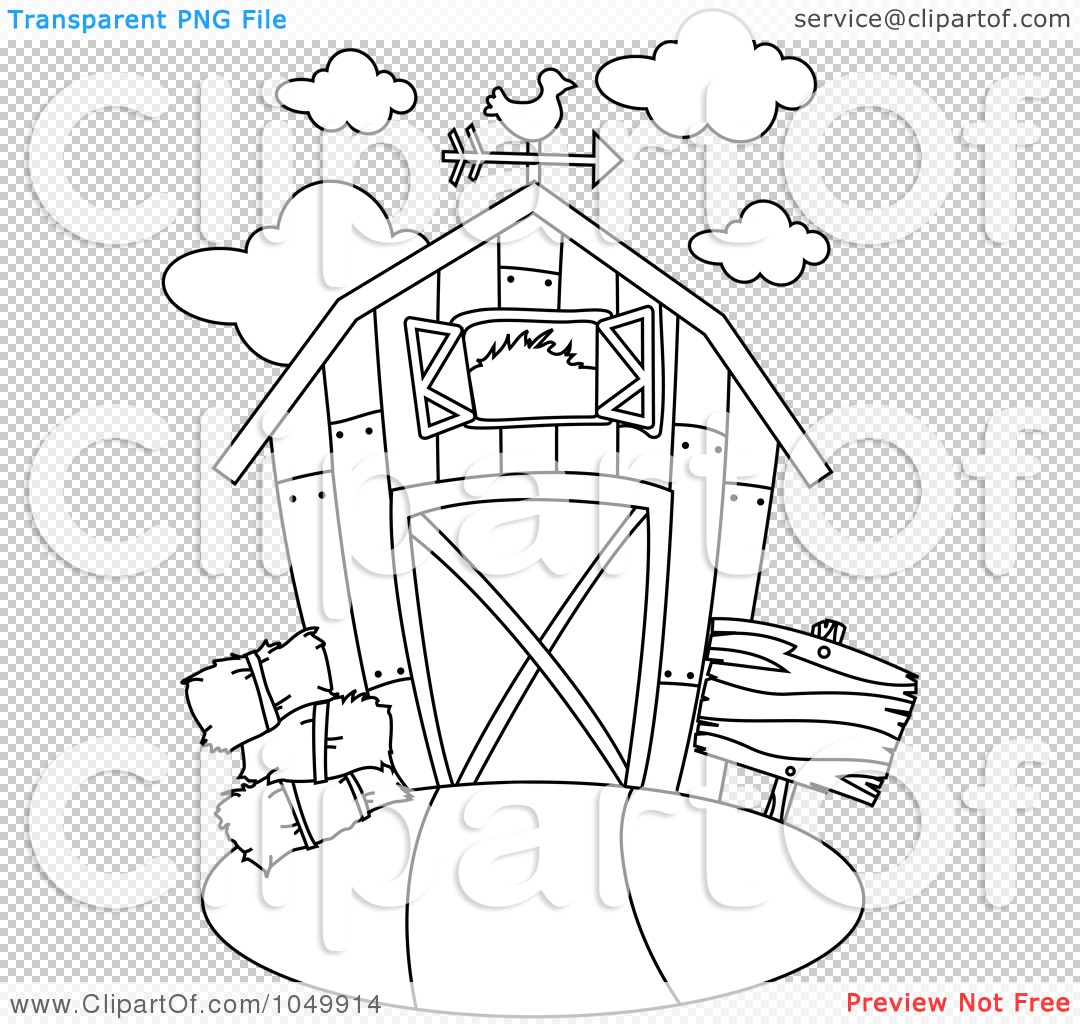 Illustration Of A Coloring Page Outline Of A Barn By Bnp Design Studio