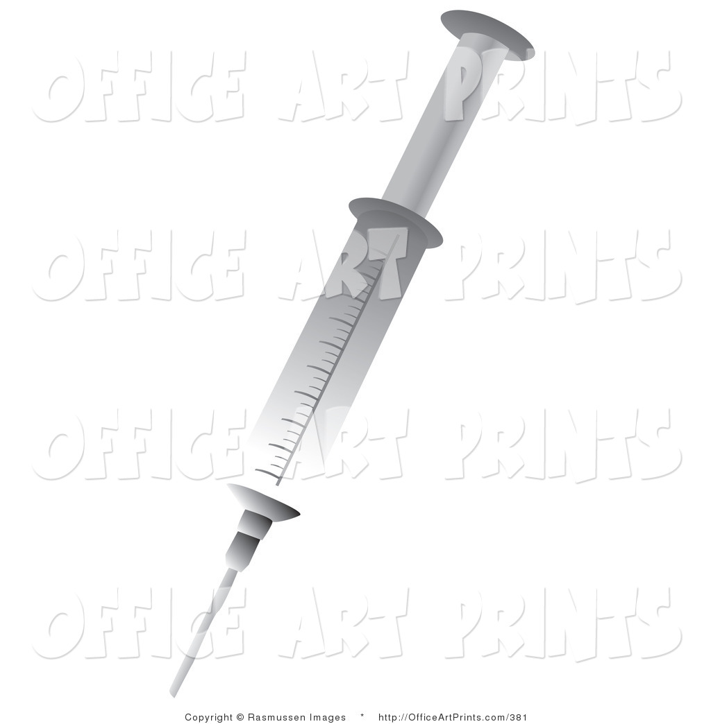 Medical Shot Clipart Art Print Of A Medical Syringe