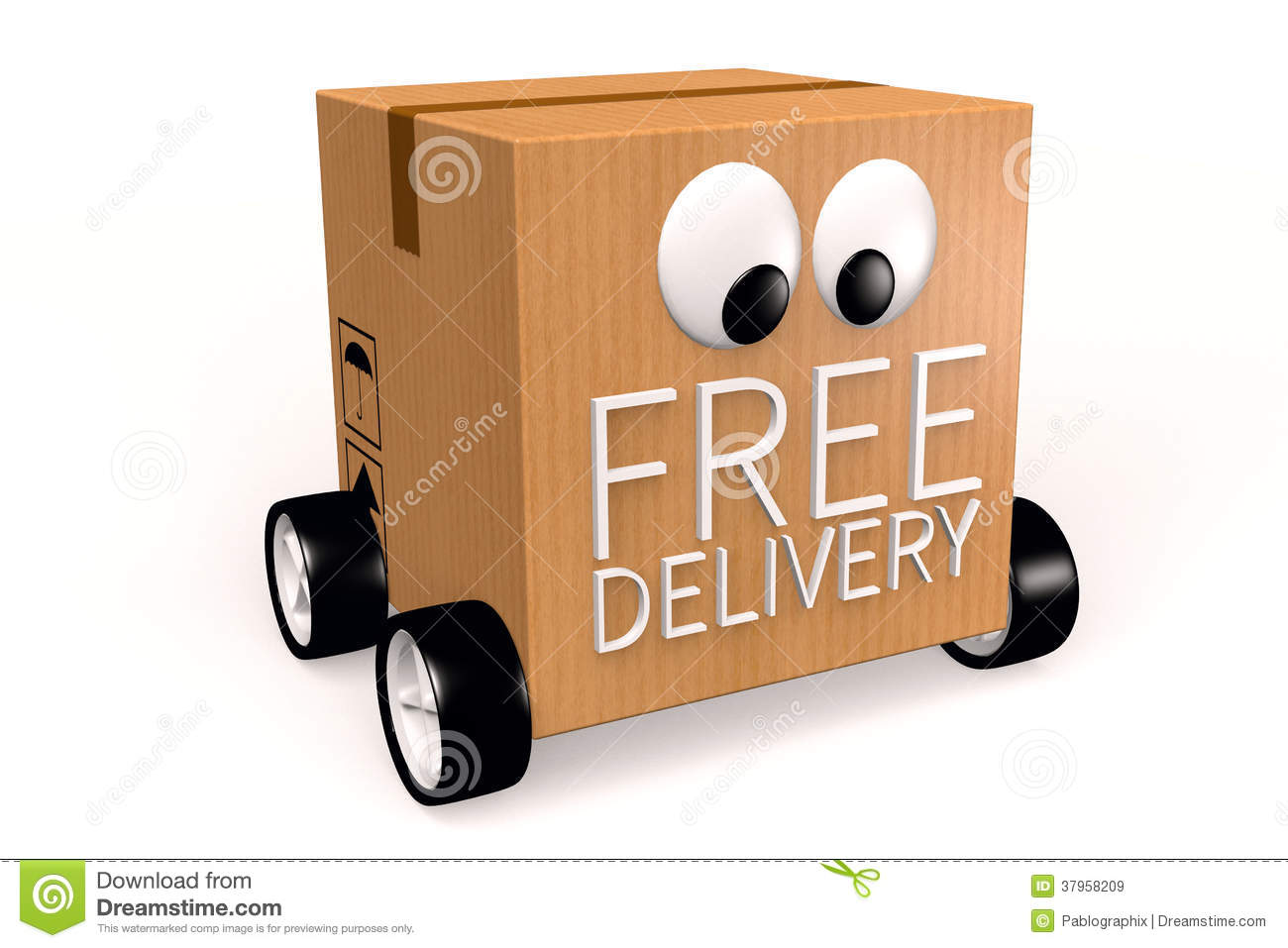 More Similar Stock Images Of   3d Graphics Delivery Package Happy